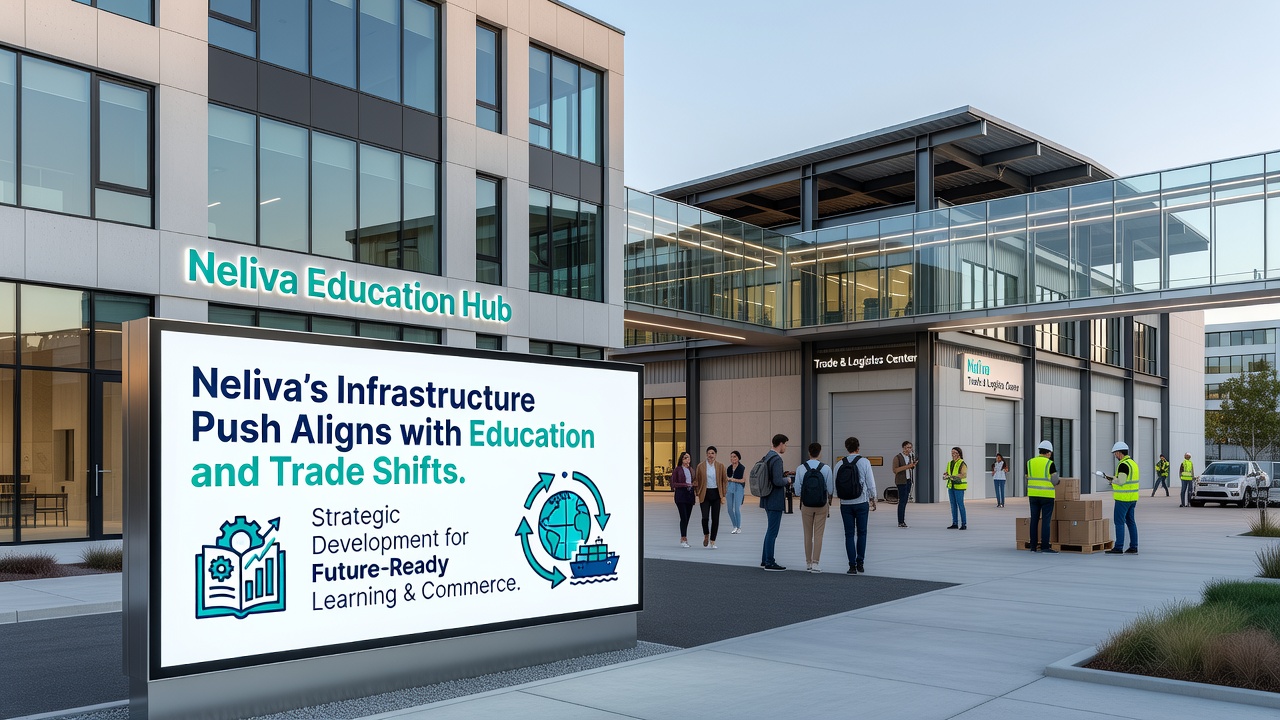New fiber optic installation and transport hub serving Neliva schools and trade facilities